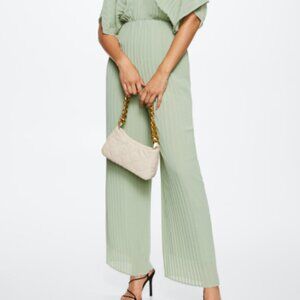 MANGO Long Pleated Jumpsuit